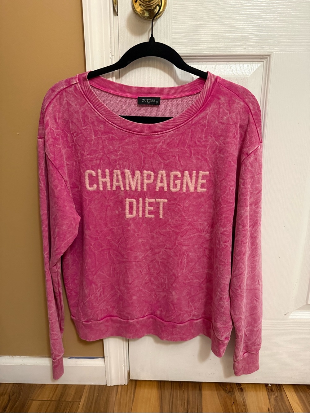 Zutter Pink 'Champagne Diet' Crewneck Sweatshirt